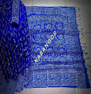 Vegetable Dye Batik Saree with Blouse Piece