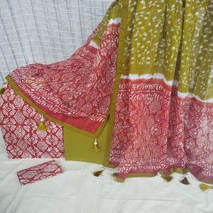 Vegetable Dye Batik Three Piece NB-T-00016