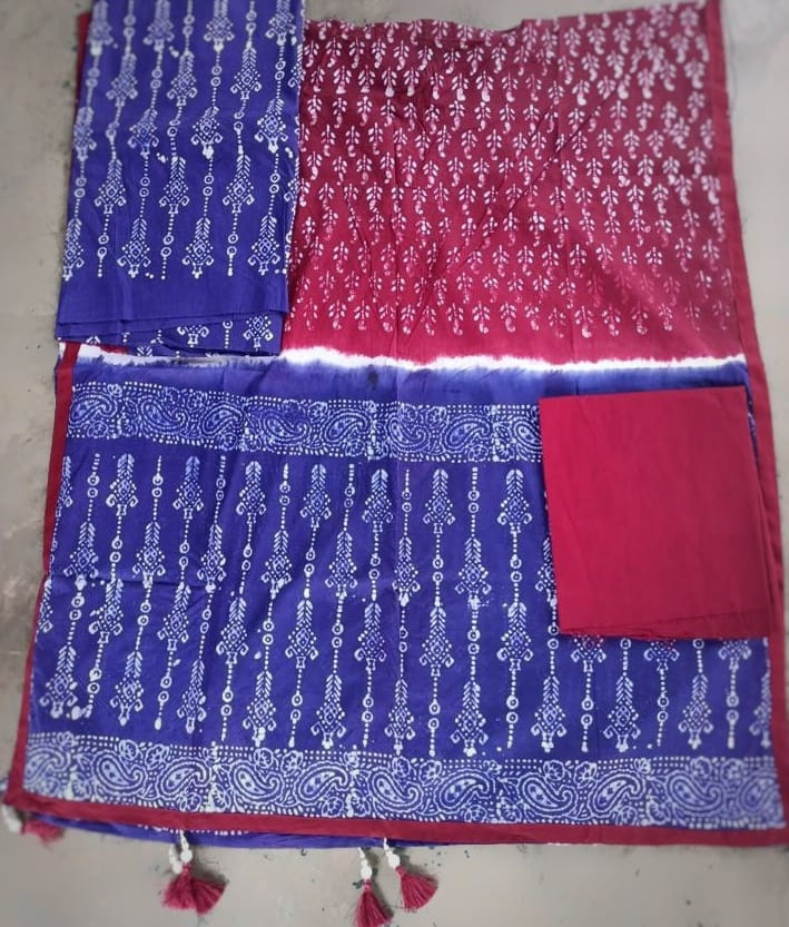 Vegetable Dye Batik Three Piece